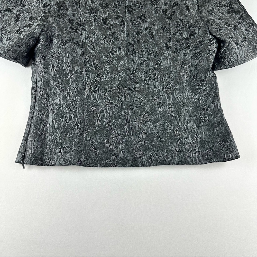 CLUB MONACO Women Brocade Puff Sleeve Square Neckline Blouse Top - Picture 9 of 14